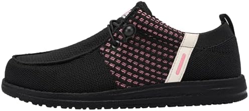LARNMERN Steel Toe Loafers Women Slip On Work Safety Shoes Walking Sneakers