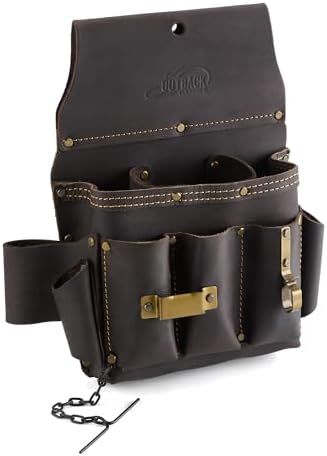 Ox Pro Full Grain Leather Tool Pouches - Made with Double Stitching and Rivet Reinforced Pockets