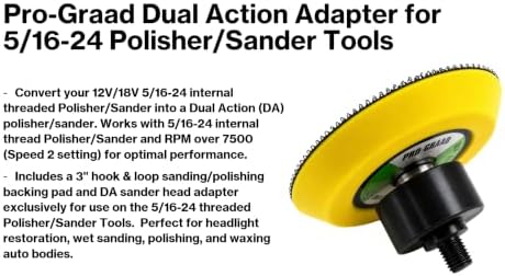3” Random Orbital Sander Head for 5/16-24 Polisher/Sander Tools
