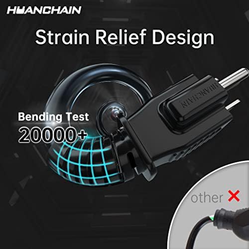 HUANCHAIN Indoor Outdoor Black Extension Cord 75 FT Waterproof 16/3 Gauge