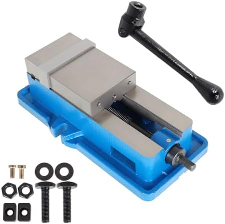 findmall 4 Inch Lock Down Vise Accuracy Milling Vise 4 Inch Jaw Width Drill Press Vise Milling Drilling Machine Bench Clamp Clamping Vice(4")