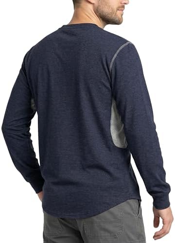 BOCOMAL FR Shirts for Summer Breathable Vented Mesh Flame Resistant Henley