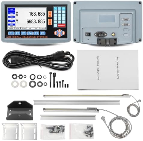 2-Axis Digital RPM Linear Scale Encoder DRO Kit 350mm+700mm
