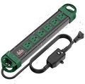 HHSOET GFCI Outdoor Power Strip Weatherproof IPX6 Waterproof, Green 6FT
