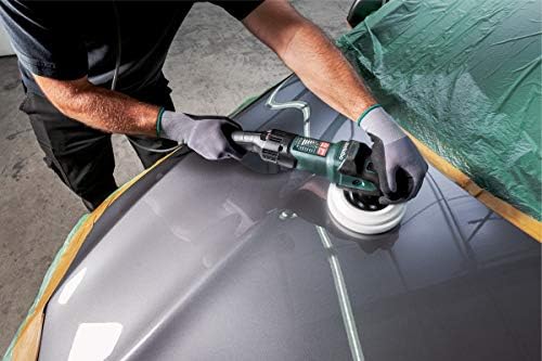 Metabo 7-Inch Variable Speed Polisher, 300 -1900 RPM, Speed Control W/Lock-on, Rat Tail, Electronics, PE 15-20 RT, 615200420, Green
