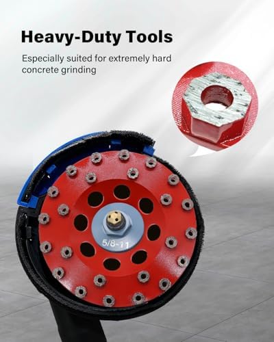 Diamond Grinding Cup Wheel for Hard Concrete Floor, Epoxy Coating Removal, 24 Aggressive Honeycomb Segments, 7 Inch 7/8" Arbor, 30/40 Grit