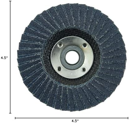 Weiler 51228 Tiger X Flap Disc, Ceramic and Zirconia Alumina, Flat, Phenolic Backing, 80 Grit', 4-1/2", 5/8-11" Arbor Hole (Pack of 10)