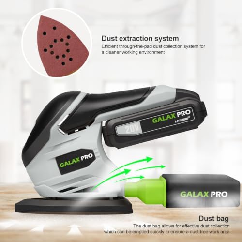 GALAX PRO 20V Cordless Detail Sander 12000 RPM Electric Hand Sander
