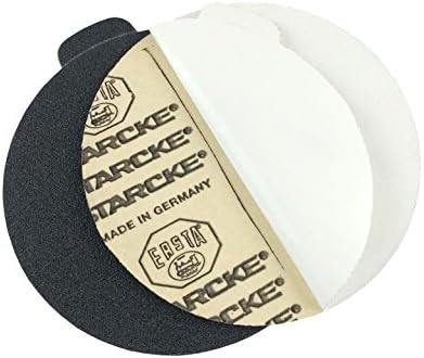 Starcke 5 inch Sanding Discs Round Sand Paper Discs Multi Grit, 50 Pack Black Silicon Carbide Sanding Disc, Adhesive PSA Tab Orbital Sander Pads for Wood, Glass, Metal, Concrete & Composite, Wet & Dry