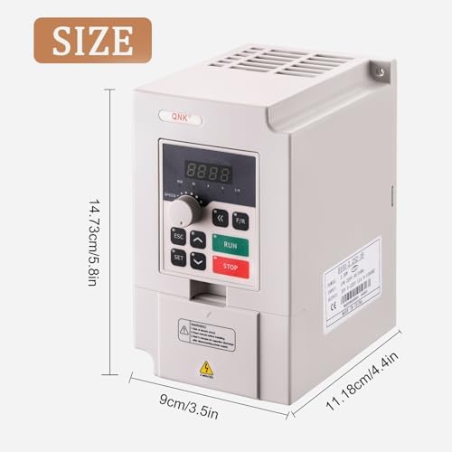QNK 2.2KW 220V 3HP 11A AC VFD Converter Single to 3 Phase Inverter