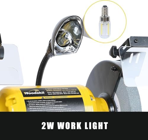 Woodskil Digital Display 8" Variable Speed Bench Grinder for Knife,3/4HP,5A