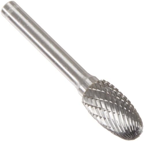 Drill America SE-5 Carbide Burr/Rotary File Oval Double Cut for Die Grinder 1/2" Dia. x 7/8" Cut Length with 1/4" Shank and 6" Overall Length, DUL Series