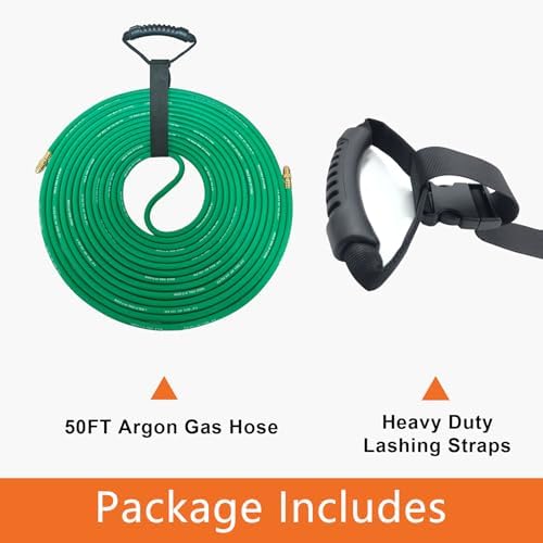 50FT Argon Hose, Inert Gas Welding Hose for MIG/TIG Regulators & Flowmeters