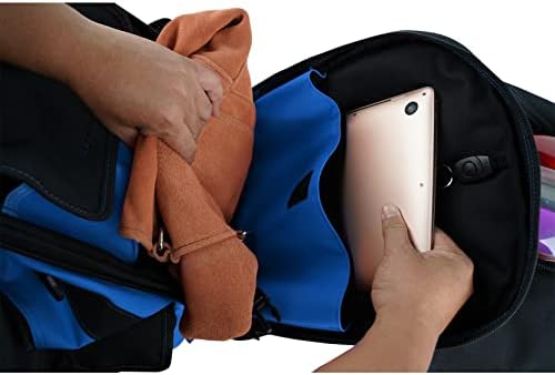MELOTOUGH Welding backpack for Tools and Helmet Extreme Gear Pack with Large Capacity Helmet Bag Holder Luggage Storage Bag (Blue)