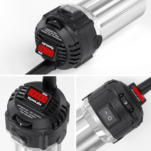 710W CNC Router Spindle Motor with Speed Display, 6-Speed Adjustable (7000–30000 RPM), 65mm Diameter, 1/4" ER11 Collet, Compatible with CNC Routers, Milling and Engraving Machines