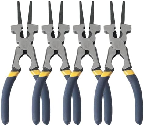 Professional 8" Weliding Pliers, Sharp MIG Pliers for Rust Resistant, Long Nose with Anti-slip Handle - Durable and Effecient (4pcs)