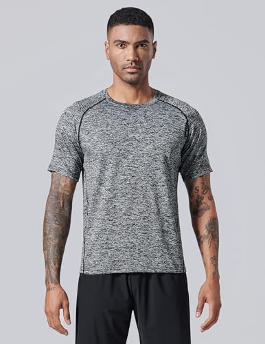 Liberty Imports 5 Pack Men's Active Quick Dry Crew Neck T Shirts