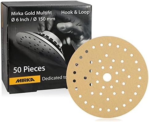 Mirka - Sandpaper - Gold Multifit 6 inch 600 grit 50 Pack