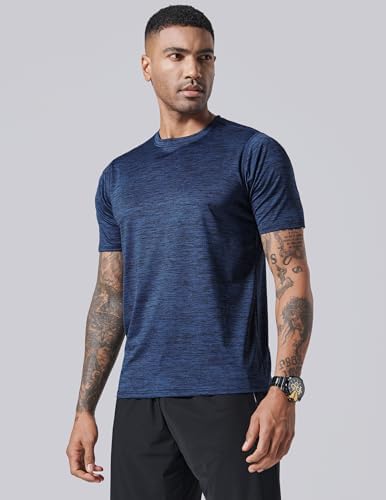 Liberty Imports 5 Pack Men's Active Quick Dry Crew Neck T Shirts