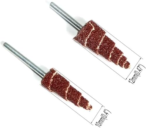 10mm/12mm Cone Shape Mounted Point Grinding Head Sandpaper Flap Sanding Wheel 80#-320# with 1/8" Shank Polishing Abrasive Tool(10pcs,80,12mm)