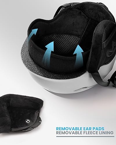 OutdoorMaster Ski & Snowboard Helmet Set with OTG Ski Goggles for Adults