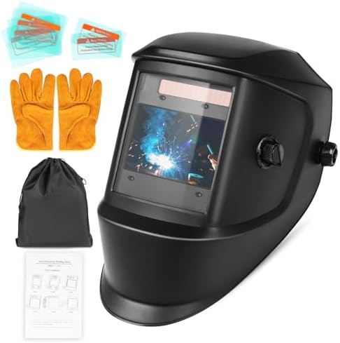 Welding Helmet True Color Auto Darkening Hood for TIG MIG ARC Welder Mask with Adjustable Shade Range 4/5-9/9-13…