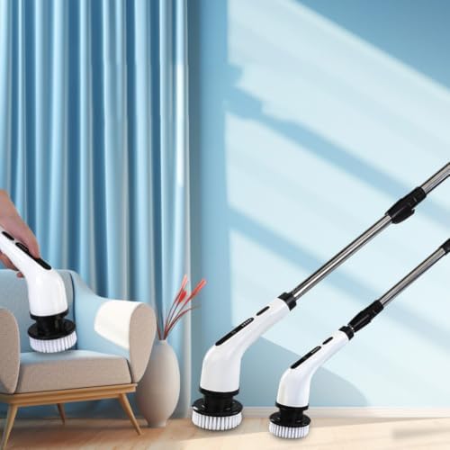 Retractable Handheld Floor Washing Brush Rechargeable Anti-Slip 2 Modes