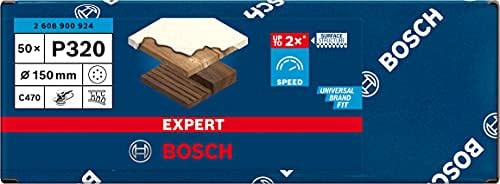 Bosch Professional 50x Expert C470 Sandpaper (Ø 150 mm, Grit 320, Accessories Orbital Sander)