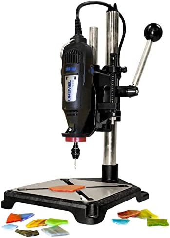 Milescraft 1097 ToolStand - Variable Speed Drill Press Stand (compatible with Dremel). Rotary Tool Not Included, Black