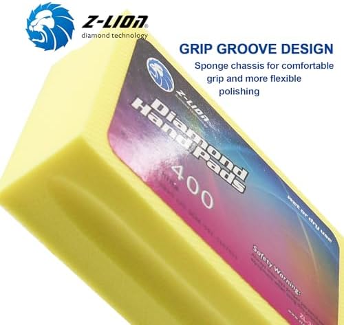 Z-Lion Diamond Hand Polishing Pads Electroplated Grit 400 for Glass Stone