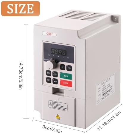 QNK 1.5KW 2HP AC 220V 7A VFD Converter Single to 3 Phase Inverter