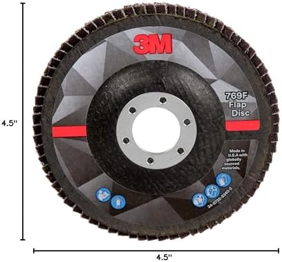 3M Flap Disc, 769F, 120+, T27, 4-1/2 in x 7/8 in