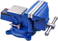 WFLNHB 5" Bench Vise Table Top Clamp Press Locking Swivel Base Heavy-Duty Fit for Crafting Painting Sculpting Modeling Electronics Soldering Woodworking and Fishing Tackle