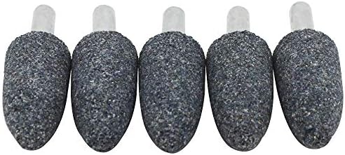 5Pc 1/4" Shank Brown Corundum Grinding Head Cone Shaped Grinding Wheel Abrasive Mounted Grinding Point Stone Rotary Tools Deburring Polishing -Diameter:16mm