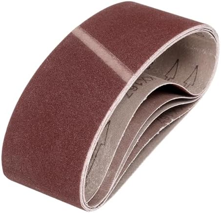 HARFINGTON 3 x 18 Inch Sanding Belts, 5 Pcs 120 Grits Aluminum Oxide
