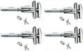 Dixie Narco T-Handle Replacement Whole Set Assembled with High Security Lock (Chrome Pack of 4, Assembled w/High Security Plug Lock)