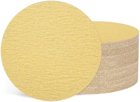 50Pcs Sanding Discs 8-7/8In 80Grit Hook and Loop Sandpapers Yellow