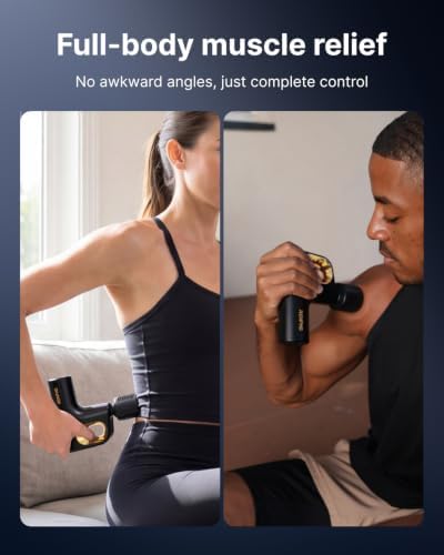RENPHO Active Mini Thermacool Massage Gun with Heat and Cold, Thumb Loop