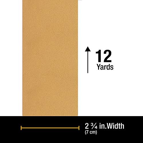 Dura-Gold Pro Series Longboard Hand Sanding File Sander Block - Hook & Loop Backing and PSA Adapter Pad & 150 Grit Sandpaper Roll, 2-3/4" Wide, 12 Yards Long