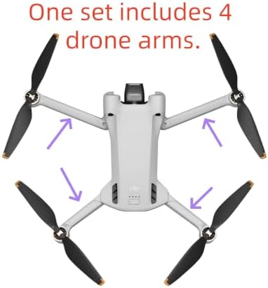 Mini 3 Pro Motor Arm, Compatible with Original Motor Arm of DJI Mini 3 Pro, Replacement Repair Parts Drone (Full Set)