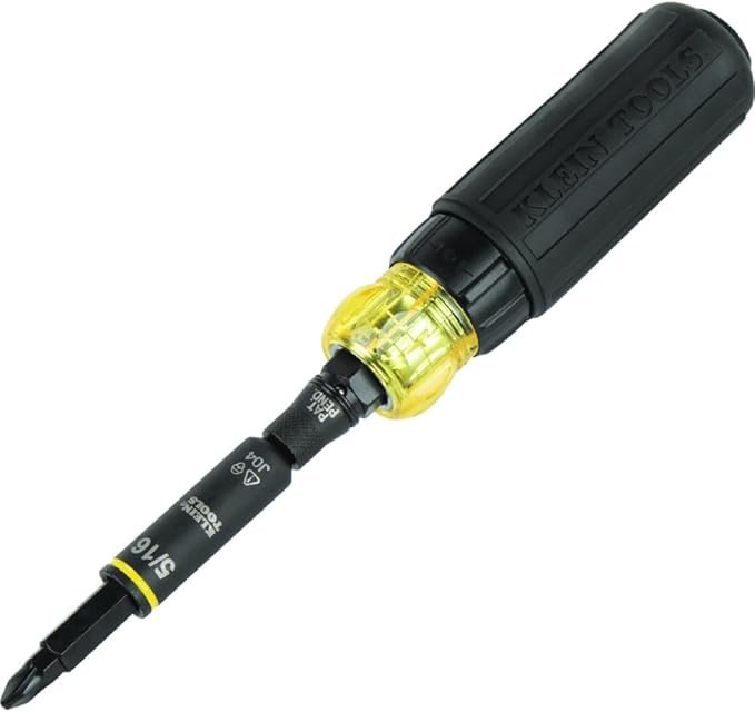 Klein Tools Mini-Ratchet, Stubby Driver and Flip Socket 3-Piece Set with 11-in-1 Ratcheting Screwdriver/Nut Driver