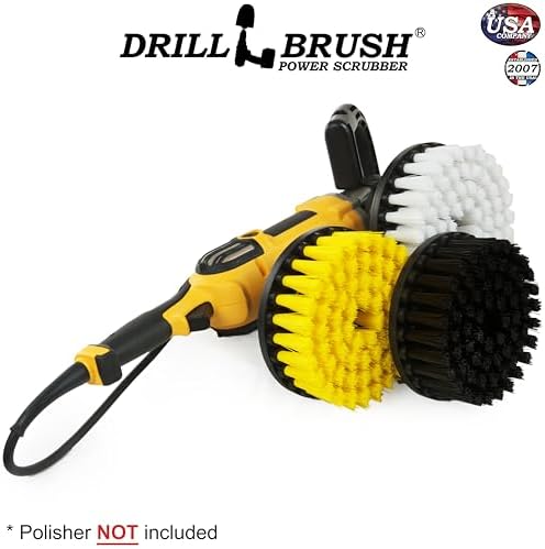 Drill Brush 7 Inch Variety Cleaning Kit for Variable Speed Polisher & Drill