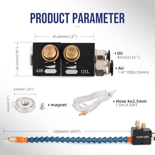 1/4" CNC Coolant Mister for Milling Machine Mist Spray System