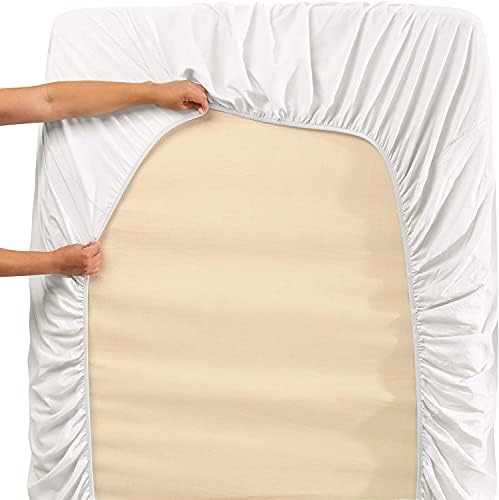 1200 Thread Count TWIN Size EXTRA LONG, Egyptian 3pc Bed Sheet Set, Deep Pocket, WHITE
