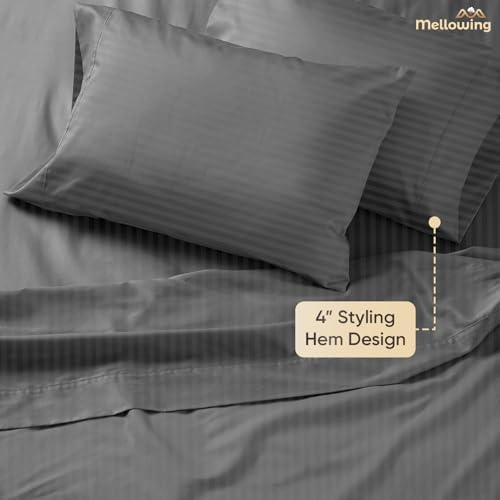 JS Sanders Collection 4PC Boat Sheet Set Universal AFT Berth, Dark Grey Stripe