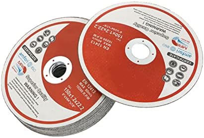 Cut Off Wheels 50 Pack 6 x .045 x 7/8 Inch Metal and Stainless Steel Cutting Discs for Angle Grinders