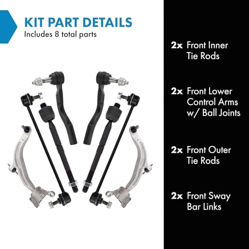 TRQ Front Steering & Suspension Kit 8 Piece