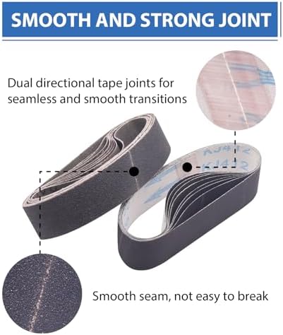 1.2 x 13 Inch Replacement Knife Sharpener Sanding Belt, 120-1000 Grit 24Pcs