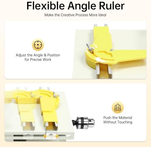 Multifunctional Lapidary Saw & Rock Polisher, 750W Multifunction Table Saw with 800-10000 RPM Adj Speed & Flexible Shaft, Bench Buffer for Cutting, Carving, Polishing Rocks, Gems, & Metal