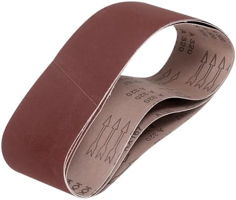 HARFINGTON 4 x 36 Inch Sanding Belts, 3 Pcs 320 Grits Aluminum Oxide